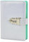 LanSun NectaRoy Lock Journal Lockable Refillable Diary, Writing Notebook Planner Organizer with Combination Lock, Gilliter Cover Travel Journal with Lock, 185x135mm, Gilliter White