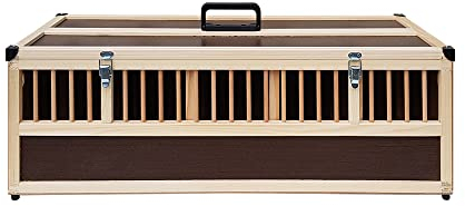 Kleintier-Transportbox aus Holz - 5 Abteilungen
