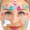 Party Factory Face Tattoo Einhorn, temporäres Glitter Gesichtstattoo für Motto Party, Halloween & Karneval, Kinder & Erwachsene