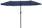 PHIVILLA Garten Sonnenschirme 380 cm×200 cm Balkonschirm großer Sonnenschirm für 6-8 Personen Terrassenmöbel Gartenschirm Handkurbel UV 50+ (Navy blau)