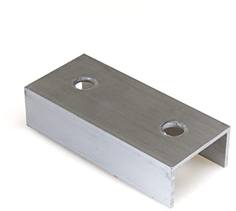 NAKA Aluminium C-Profilverbinder PV Solarpanelen | Photovoltaik Solarmodul Schienenverbinder zur Montage von Aluminiumprofilen | Photovoltaik Montageschiene Zubehör 45 x 25 x 100 mm