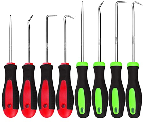 8 Stück Hochbelastbar Universal Nadel Haken Schaber Set Hakenset Dichtung Demontage, O-Ring Dichtung Demontage Werkzeug, Oil Seal Haken Pick-Set für Auto