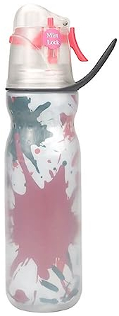 efiLneerG Insulated Sports Water Bottle with Spray Mist and Sip Kids Cool Misting Water Bottles School for Gym Cycling Climbing 20 OZ, Leak Proof Squeeze Cold Waterbottle