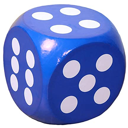 Baoblaze Spielwürfel Groß Schaumstoff, Großer Schaumstoffwürfel Weich, Bunt Eva Stoffwürfel D6, Soft Dot Dice, 30cm Teaching Aids Board Games für Teambuilding Klassenzimmer Party Favors, Blau