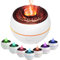 Vusddy Flammen Aroma Diffusor, Diffuser Luftbefeuchter,3 Timer, 7 Farbigem,Wasserlose Abschaltautomatik, Luftbefeuchter Humidifier Für Zuhause, Büro, Schlafzimmer, Räume(White)