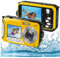 Underwater Camera, 2.7K 48MP Waterproof Digital Camera with Selfie Dual Screens, 16X Digital Zoom, 10FT Waterproof, for Snorkeling (Yellow)