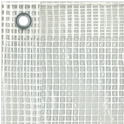 Tenax Cover All Toldo con Ojales 2,00x3 m Tramado Transparente-Blanco 150 g/m², Lona Cobretodo para Leña, Muebles de Jardín, Automóviles, Piscinas, Lona Protectora Impermeable y Antidesgarro