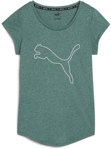 PUMA Unisex Performance Heather Cat Tee W T-Shirts, Cold Green Heather, L EU