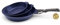 LAGUIOLE - 3 padelle 20/24/28 cm nero antiaderente Blu Diamond induzione manico rimovibile