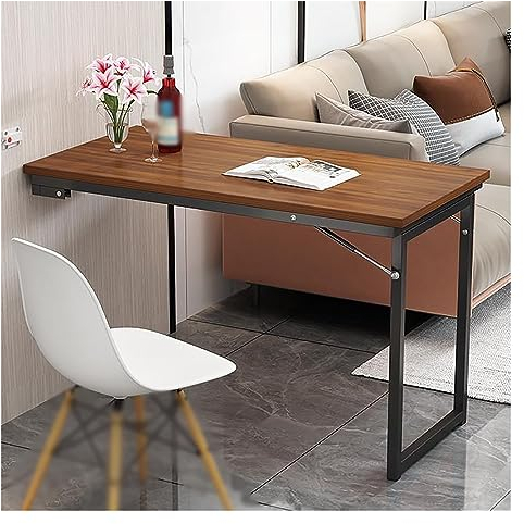 Wandklapptisch, Computertisch, Wandklapptisch, Wandklapptisch, Balkon, wetterfest, Wandklapptisch, platzsparender Wandklapptisch für Küche, Arbeitszimmer (Farbe: D