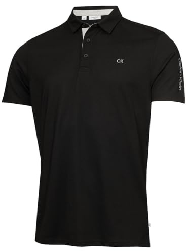 Calvin Klein Herren Uni Golf Poloshirt - Schwarz - M