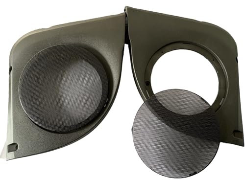 Supporti casse altoparlanti auto anteriori 165mm Grigio compatibili per Fiat Punto dal 1999 al 2005 (Nero)