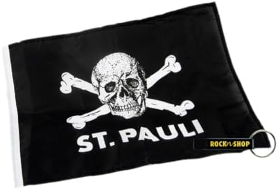 FC St. Pauli Fahne Totenkopf Schwarz 30x40cm FCSP Fanartikel + RocknShop Flaschenöffner