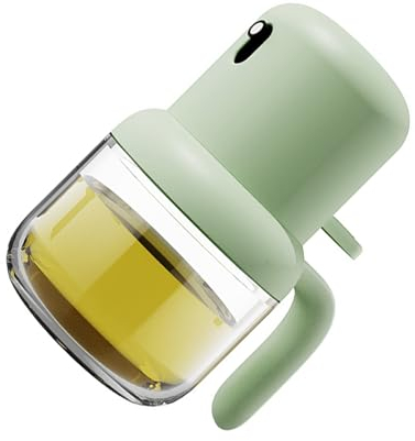 IEEDFJKK Botella pulverizadora de aceite para cocinar y hornear, accesorios de cocina, pulverizador de aceite sin contacto para manos, freidora de aire, aceite de vidrio, verde