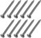 sourcing map 100Pcs Small Hardware Nails, 1.2 x 15mm Carbon Steel Round Head Nail Common Finishing Nail for Household Woodworking Picture Hanging DIY Projects, Black