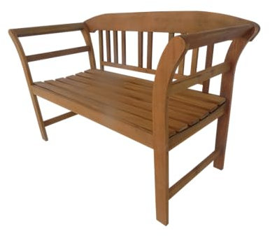 Edenoutdoor Holzbank Relax Duo FSC – Wetterbeständige 2er Akazienholz-Gartenbank, FSC-Zertifiziert, 130x54x80 cm, Geölt für Langlebigkeit, Für 2 Personen
