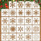 Qpout 24Stück große Schneeflocken-Schablonen, 5,9x5,9 Zoll wiederverwendbare Weihnachtsschablonen zum Basteln, Malen auf Holz, Wänden und Glasfenstern
