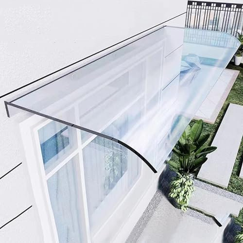 Haustürvordach Markise für Regen- und Schneeschutz Fenster Veranda Markise blockiert Strahlen und reduziert Lärm, Polycarbonat, Terrassenüberdachung für Außenbereich, Balkon, Vitrinen