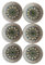 La Maison Unique: Set of 6 Ceramic Dinner Plates Decorative Serving - Tunisian Moroccan Crafts 0811241302