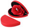 iSuperb Ringschachtel Rose Ringbox Schmuckkästen Blume Ohrring Geschenkbox Verlobung Ehering Boxen Schmuck Display Verpackung Organizer Jewelry Boxes für Frauen (Herz Ringkästchen)