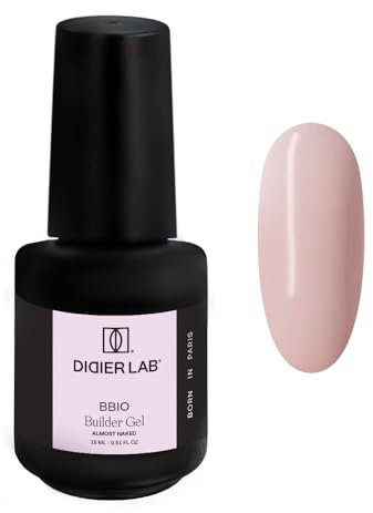 DIDIER LAB BBIO Builder Gel in a Bottle - Almost Naked - Clean Formula Free from HEMA and TPO - Self-Leveling Builder Gel for Nails - Builder in a Bottle Gel for Strengthening Nails - 15ml
