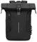 Lekespring Rolltop Rucksack Herren Damen, Wasserdicht Laptop Schulrucksack mit 17 Zoll Laptopfach, Groß Reiserucksack Travel Business Backpack Daypack für Reisen, Arbeit, Uni Schule-Schwarz