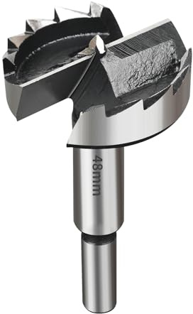 SUQIN Mèche Forstner Ø48mm Pour Bois-Foret Forstner Pour Bois Durs-Foret à Bois à Manche Rond Tranchant Et Durable-Mèches Forestières 48mmx90mm