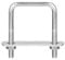 Bolt，U Clamp 2PCS Pipe clamp,Square U-Bolts, M10 304 Stainless Steel U Clamp Bolt with Nuts and Plates, for Boat Trailer(10 * 130 * 170)