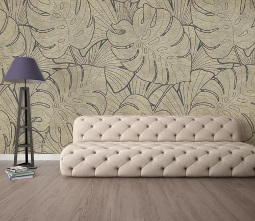 Papier Peint Panoramique Texture Feuillage Vintage Papier Peint 3D Tapisserie Murale Décoration Chambre Salon -songqians-18071-400cmx280cm