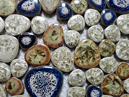 11pcs Porcelain Pebble Mosaic Tile Kitchen backsplash Wallpaper Bathroom Swimming Pool Wall Ceramic Tiles Garden Saloon Floor