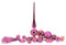 Geschenkestadl 100 teiliges Set Weihnachtskugel Lamettini Lametta Anhänger Christbaumspitze Rosa Weihnachtsbaumschmuck