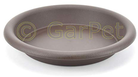 Untersetzer Blumentopf Pflanzkübel rund mokka 30 cm mit Rand