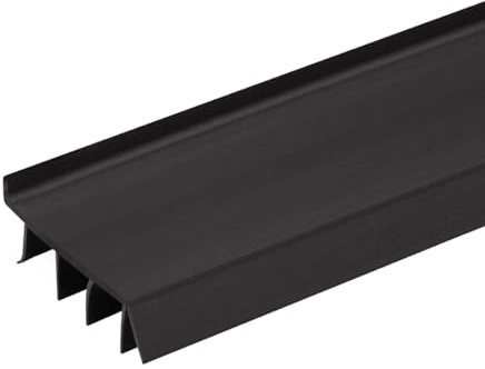 Randall Manufacturing Co., Inc | Vinyl Door Bottom | Vinyl Weatherstrip | 4 Feet Long | Brown | for 1 3/4” to 2” Thick Doors | Fits Gaps from 1/4” to 9/16” | Made in The USA
