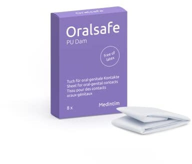 MEDintim - Oralsafe Schutztuch Latexfrei aus Polyurethan - Vanille - 8 Stück (252x155mm)