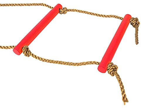 VGEBY1 Children Climbing Ladder, Outdoor Plastic Six-section Children Kids Rope Climbing Ladder Toy Exercise Equipment(Red)