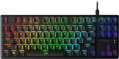 HyperX Alloy Origins Core Mechanical Gaming Keyboard - Tenkeyless, Aqua Tactile Switch, RGB, Anti-Ghosting, Wired, Compatible with PC, PS4, PS5, Xbox One, Xbox Series X|S (Renewed)