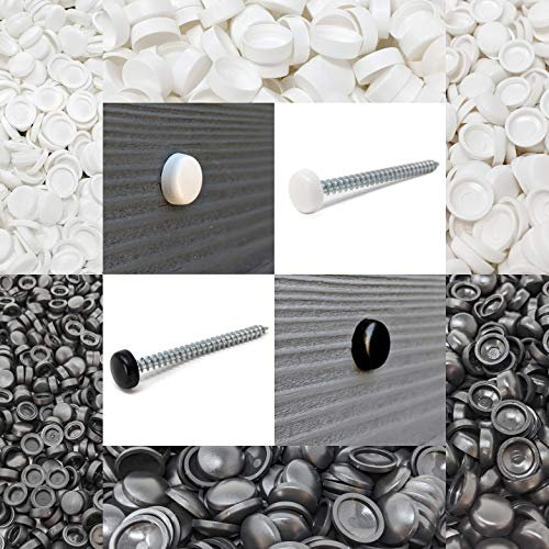 Push-On Screw Cover Caps for Domed, Round & Pan Head Screws - Made in Germany (Black, Inner 9mm- Outer 12mm- Height 5mm - See Second Image Before Ordering This Size, Pack of 25)