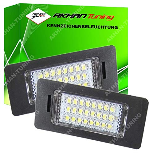 akhan KBADP - Fehlerfrei Kennzeichenbeleuchtung, Nummerschildbeleuchtung Xenon Weiß Kompatibel mit A1 (GB), A3 (8V), A4 / S4 (B9 8W), A5 (B9 F5) Coupe, Sportback, A6, S6, Avant (C7 4G), A7 (4G)