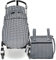 Conjunto Saco Silla de paseo Universal + Panera – Conjunto Saco Universal + Talega para silla de paseo – Vichy – Handmade – Nenel (Negro)