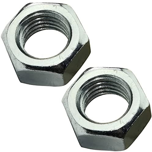 AERZETIX - C45720 - Juego de 2 - Tuercas hexagonales 6 lados - piezas metálicas/separado/apriete/ensamblaje - acero galvanizado - rosca M20 métrica hembra - bricolaje - color plata