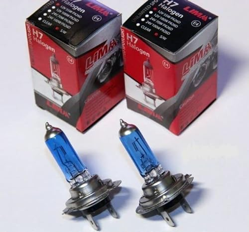 2X Halogen H7 Scheinwerferlampe Birne kompatibel für Ford Grand C Max 55W 12V Abblendlicht Fernlicht Glühlampen | E - Prüfzeichen | Sockel PX26d - Xenon Weiß