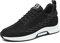 Zapatos deportivos invisibles para hombre, con cordones, para aumentar la altura, informales, con cordones, altura de 6 cm, tacón oculto, Negro -, 40 EU