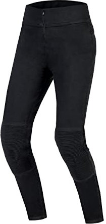 OZONE MOTO Chica Pantaloni Leggings da Moto Donna | Fodera in Fibra Aramidica | Protezioni per Ginocchia Flying Bats | Vita Alta | Skinny Fit