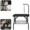 XMTECH Trimmtisch für Hunde, Höhenverstellbar Hundepflegetisch Hundefriseur Tisch Hunde Badetisch Faltbarer Pflegetisch für Hunde Katzen bis 60 KG, 80,5 x 49,5 x 155 cm
