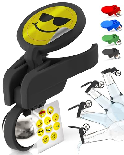 5X automatischer Flaschenverschluss mit 12x Smiley Sticker Aufkleber Wespenschutz Abdeckung für Glasflaschen PET Flaschen Bier Cola Wasser (5X bunt + Smileys) 5x Bunt + Smileys 5x Bunt + Smileys