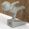 Cute Door Stop, Decorative and Sturdy, Decorative Door Stop, Lower Front Wedge Suitable for More Doors, Gray, 1 Pack (Patented)