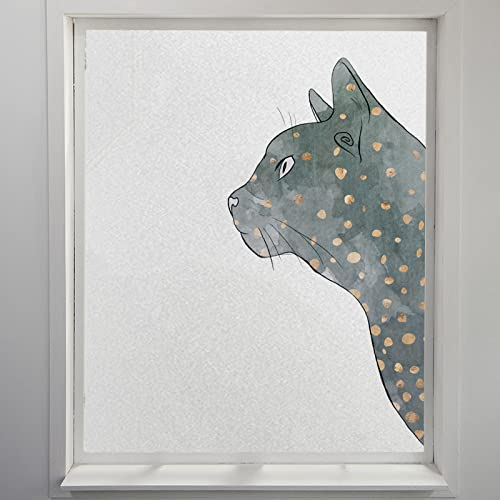 Fensterfolie Tier Katze Sichtschutzfolie Fenster Klebstofffrei Fensterfolie Blickdicht Milchglasfolie Selbstklebend Fenster Fensterfolie Selbsthaftend Folie Fenster Sichtschutz 70x100cm