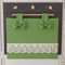 PETTI Artigiani Italiani - Copriforno Elegante di Cotone, Shabby Chic in Tinta Unita con Balza in Pizzo Sangallo e Fiocchi, Copri Forno 50x42cm Verde