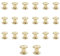 JJWNMLL Lot de 20 vis Chicago M5x7mm Chicago Vis de reliure Chicago Rivet à clous en métal Vis Chicago à tête cruciforme pour ceinture en cuir Bricolage Livre de scrapbooking - Couleur or