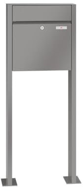 RENZ/Plan/Freistehende Briefkastenanlage Standbriefkasten/RAL-Farbe 9007 Volumen 28 L/mit Fußplatten/Dein-Briefkasten.de